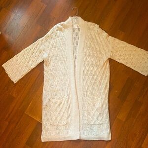 XL Sweater Coat by Lauren Conrad cream knit